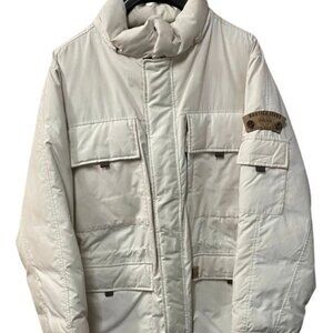 NAUTICA JEANS CO. VINTAGE PARKA / WINTER COAT UNISEX – XL – CREAM / IVORY –